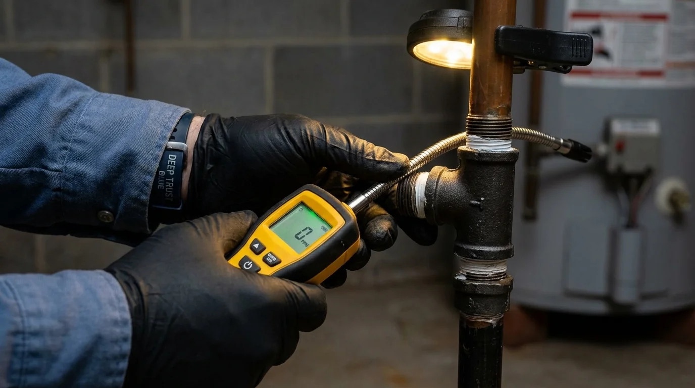 Gas leak detection with electronic sniffer by Johns Plumbing LLC in Calhoun Falls